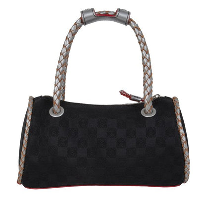 LOEWE Charm Zip Braided Handle Bag Black