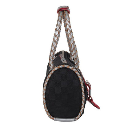 LOEWE Charm Zip Braided Handle Bag Black
