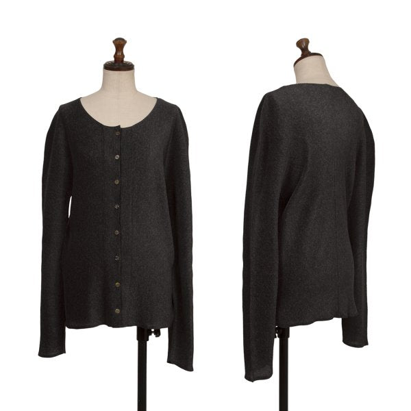 PLEATS PLEASE Mist Pleat Marble Cardigan Gray Size 3