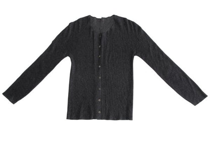 PLEATS PLEASE Mist Pleat Marble Cardigan Gray Size 3