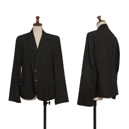 Y's Wool Gabardine Tailored Blazer Black Size 2
