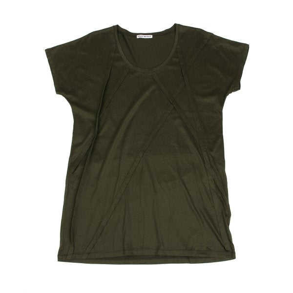 ISSEY MIYAKE Lyocell Cotton Paneled T-Shirt Green Size 3