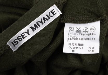 ISSEY MIYAKE Lyocell Cotton Paneled T-Shirt Green Size 3