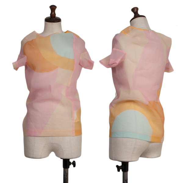 COMME des GARCONS Geometric Bumpy Sheer T-Shirt Multi Size M