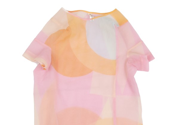 COMME des GARCONS Geometric Bumpy Sheer T-Shirt Multi Size M