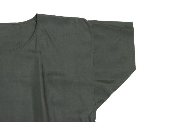 JURGEN LEHL Silk Side Button Short Blouse Green Size M