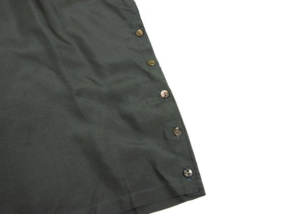 JURGEN LEHL Silk Side Button Short Blouse Green Size M