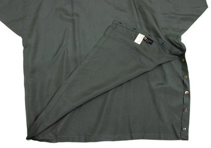 JURGEN LEHL Silk Side Button Short Blouse Green Size M