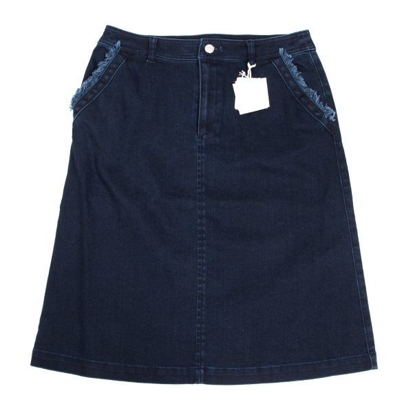 NON NO Mademoiselle NON NON Fringe Skirt Indigo Size L