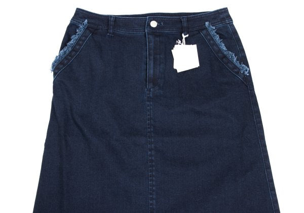 NON NO Mademoiselle NON NON Fringe Skirt Indigo Size L