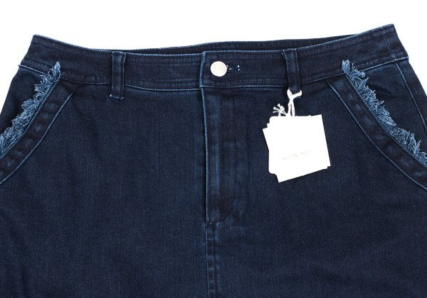 NON NO Mademoiselle NON NON Fringe Skirt Indigo Size L
