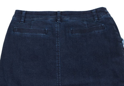 NON NO Mademoiselle NON NON Fringe Skirt Indigo Size L