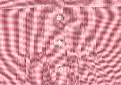 Mademoiselle NON NON Cotton Cupro Gingham Shirt Red Size 40L