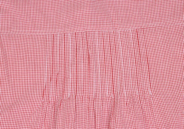 Mademoiselle NON NON Cotton Cupro Gingham Shirt Red Size 40L