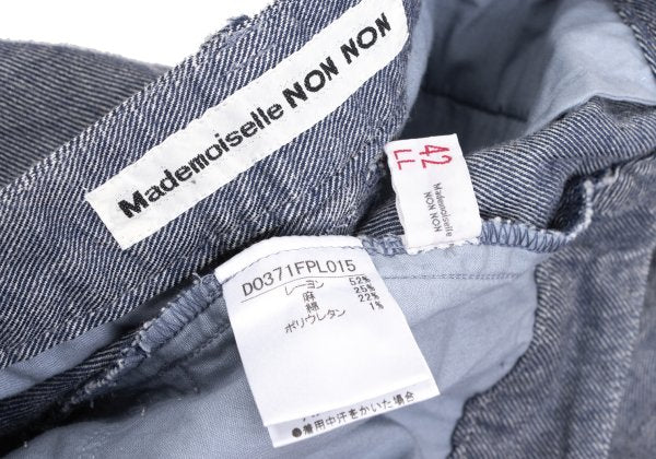 Mademoiselle NON NON Rayon Blend Pants Navy Size 42LL