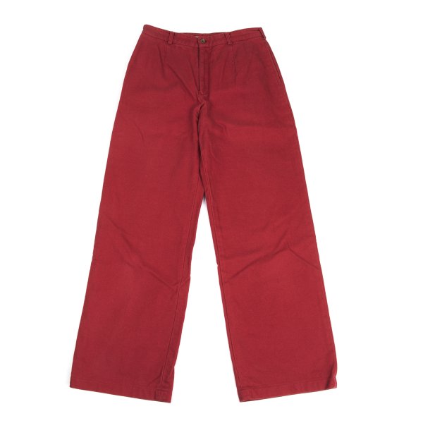 Mademoiselle NON NON Cotton Straight Pants Red Size 40L