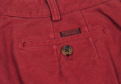 Mademoiselle NON NON Cotton Straight Pants Red Size 40L