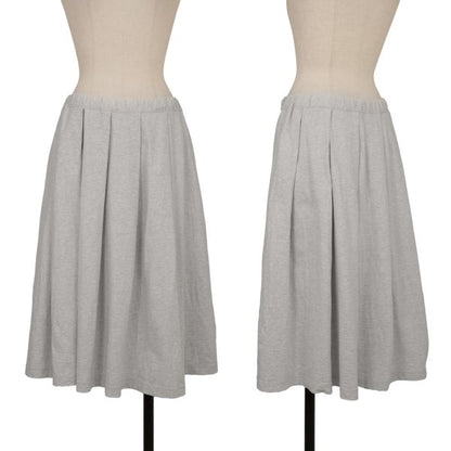 Mademoiselle NON NON Cotton Sweat Pleated Skirt Gray Size L