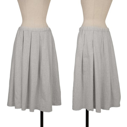 Mademoiselle NON NON Cotton Sweat Pleated Skirt Gray Size L