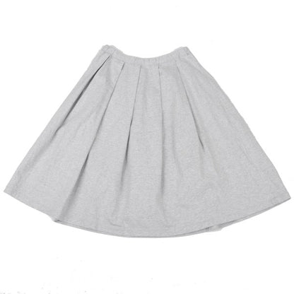 Mademoiselle NON NON Cotton Sweat Pleated Skirt Gray Size L
