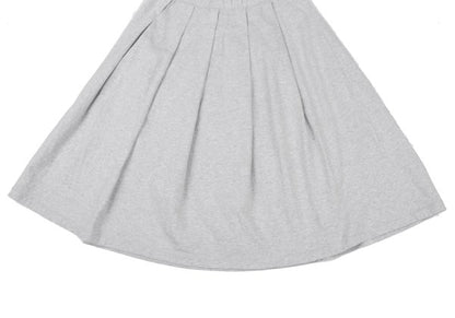 Mademoiselle NON NON Cotton Sweat Pleated Skirt Gray Size L