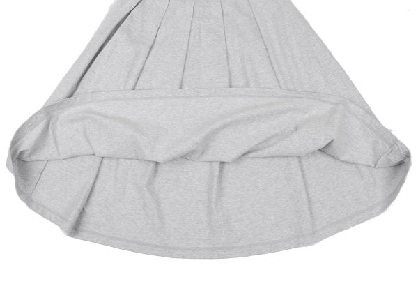 Mademoiselle NON NON Cotton Sweat Pleated Skirt Gray Size L