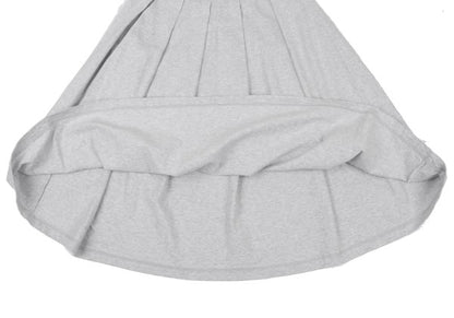 Mademoiselle NON NON Cotton Sweat Pleated Skirt Gray Size L