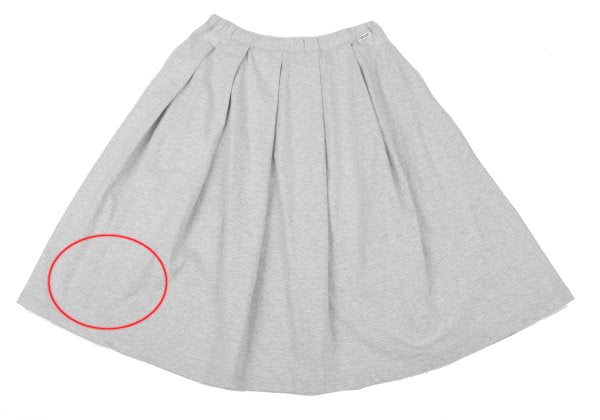 Mademoiselle NON NON Cotton Sweat Pleated Skirt Gray Size L