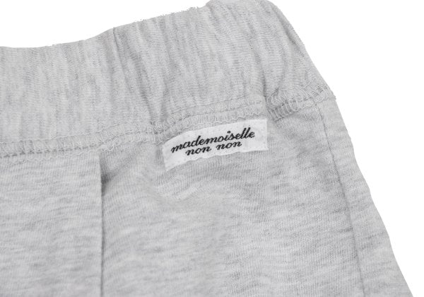 Mademoiselle NON NON Cotton Sweat Pleated Skirt Gray Size L