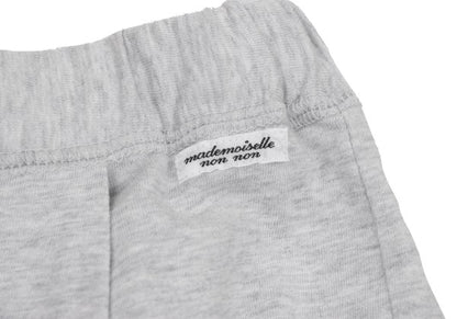 Mademoiselle NON NON Cotton Sweat Pleated Skirt Gray Size L