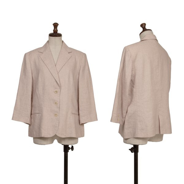 Mademoiselle NON NON Linen 3B Jacket Pink Size 40L