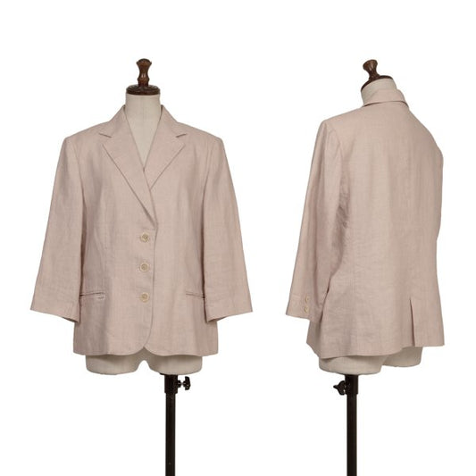 Mademoiselle NON NON Linen 3B Jacket Pink Size 40L