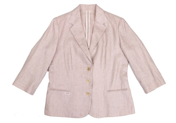 Mademoiselle NON NON Linen 3B Jacket Pink Size 40L