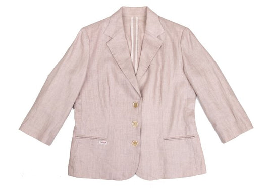 Mademoiselle NON NON Linen 3B Jacket Pink Size 40L