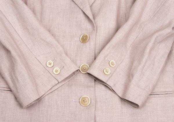 Mademoiselle NON NON Linen 3B Jacket Pink Size 40L