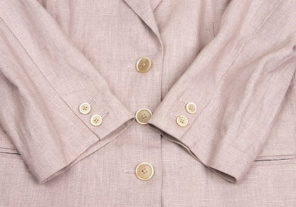 Mademoiselle NON NON Linen 3B Jacket Pink Size 40L