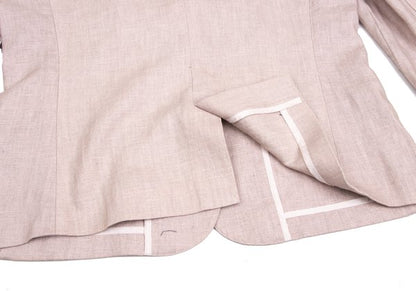 Mademoiselle NON NON Linen 3B Jacket Pink Size 40L