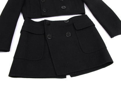 Jean Paul GAULTIER FEMME Wool Blend Coat Black Size 40