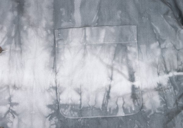 Y's for men Cotton Shibori Dye Metal White Gray Shirt Size M