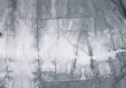 Y's for men Cotton Shibori Dye Metal White Gray Shirt Size M