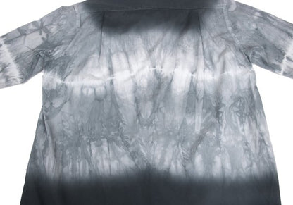 Y's for men Cotton Shibori Dye Metal White Gray Shirt Size M