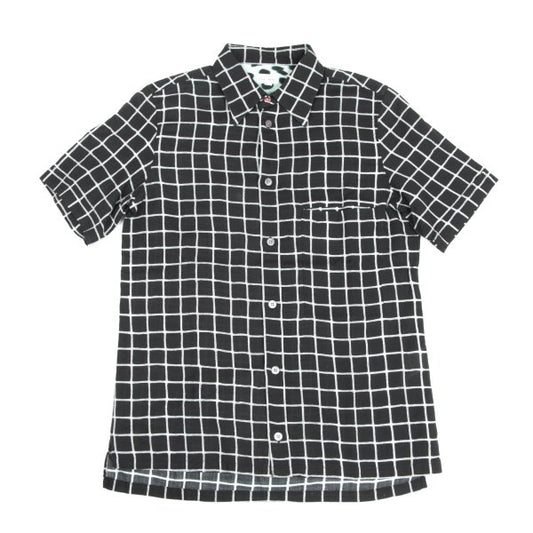 Paul Smith Cotton Graph Check Print S/S Shirt Black Size S