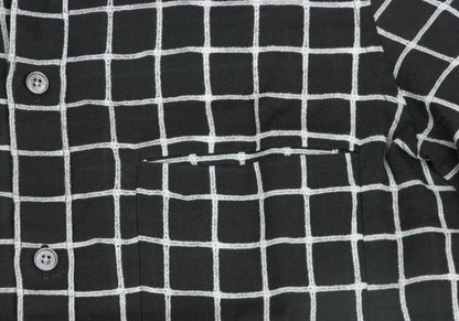Paul Smith Cotton Graph Check Print S/S Shirt Black Size S