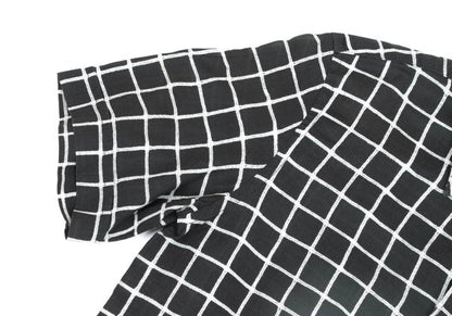 Paul Smith Cotton Graph Check Print S/S Shirt Black Size S