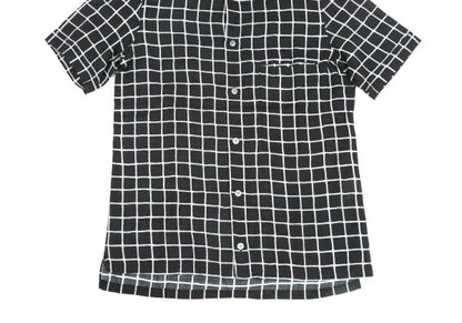 Paul Smith Cotton Graph Check Print S/S Shirt Black Size S