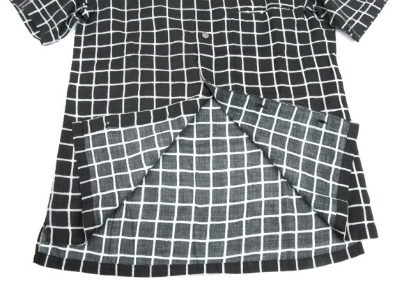 Paul Smith Cotton Graph Check Print S/S Shirt Black Size S