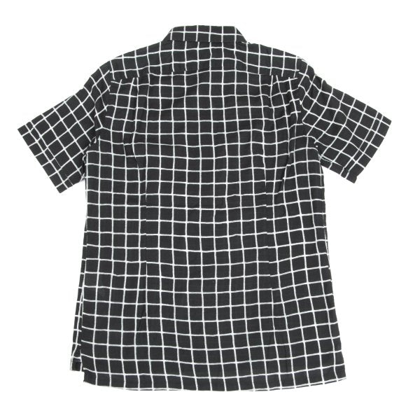 Paul Smith Cotton Graph Check Print S/S Shirt Black Size S