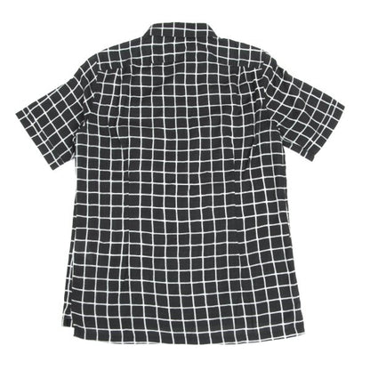 Paul Smith Cotton Graph Check Print S/S Shirt Black Size S
