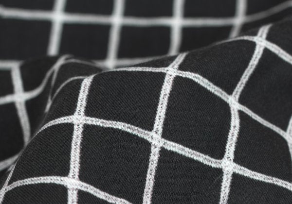 Paul Smith Cotton Graph Check Print S/S Shirt Black Size S