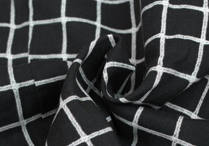 Paul Smith Cotton Graph Check Print S/S Shirt Black Size S